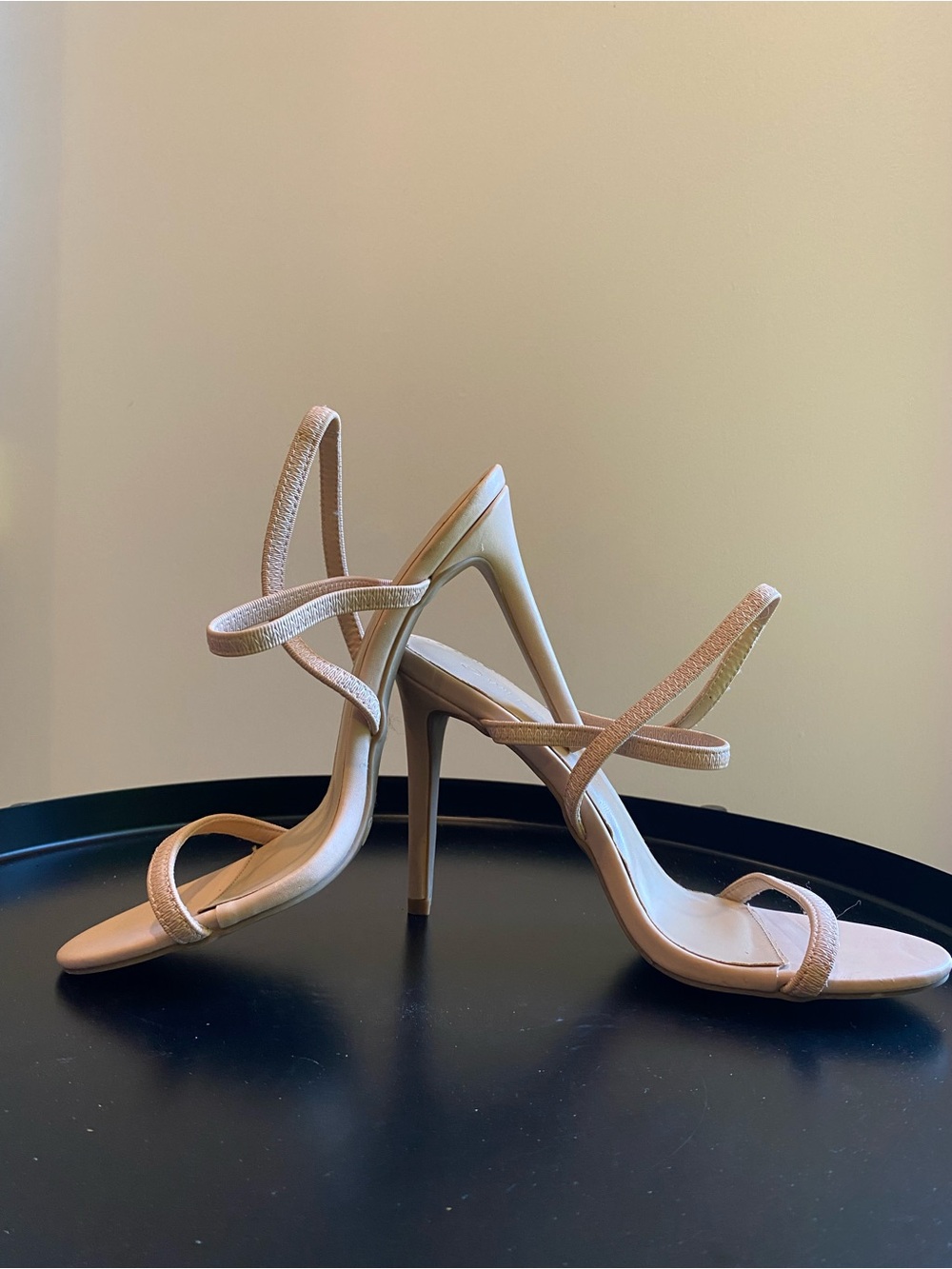 Women’s Nude Strappy High Heel Sandals